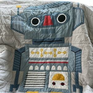 Crate & Barrel Robot Quilt and Shams
